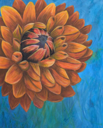 Dahlia Orange Af Birgit Thrane