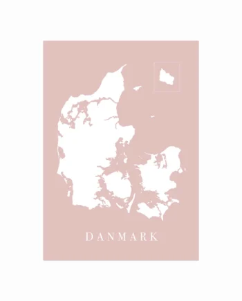Danmarkskort Rosa