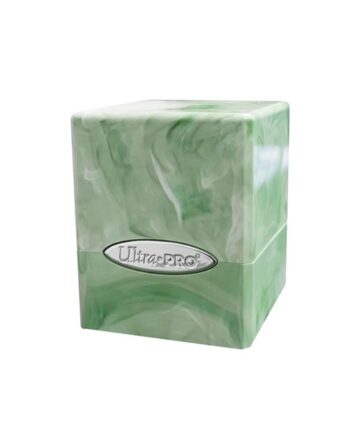 Deck Box Satin Cube: Marble Lime Green White Ultra Pro  16352