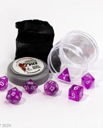 Dice Terninges 195 166      Terninger Reaper Miniatures Pizza Dungeon Dice: Clear Purple  Inkl    Figur