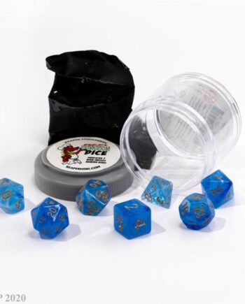 Dice Terninges 195 166      Terninger Reaper Miniatures Pizza Dungeon Dice: Gem Blue  Inkl    Figur