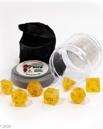 Dice Terninges 195 166      Terninger Reaper Miniatures Pizza Dungeon Dice: Gem Yellow  Inkl    Figur