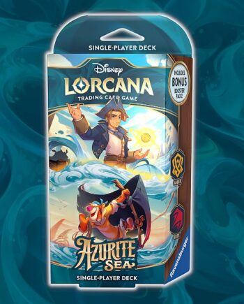 Disney Lorcana Tcg: Set   Azurite Sea Starter Deck: Amber Ruby  Jim   Tigger