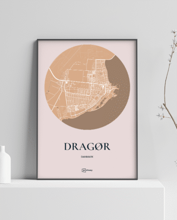 Dragør Plakaten Rundt Kort Guld 21 30 Cm  A4