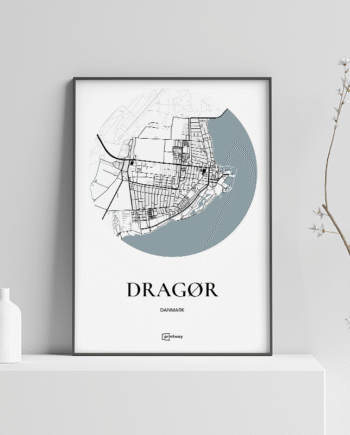 Dragør Plakaten Rundt Kort Hvid 21 30 Cm  A4