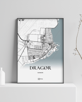 Dragør Plakaten Fuldt Kort Hvid 21 30 Cm  A4