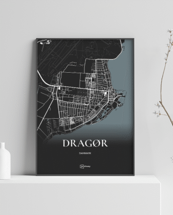 Dragør Plakaten Fuldt Kort Sort 21 30 Cm  A4