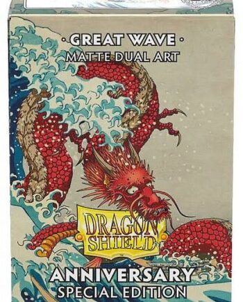 Dragon Shield Deck Protectors Matte Dual Art: Great Wave  Anniversary Special Edition  100 Lommer Dragonshield Sleeves  At-12117