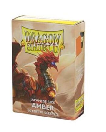 Dragon Shield Small Japanese Size Deck Protectors Matte Sleeves: Amber 60 Lommer Dragonshield Sleeves  At-11159