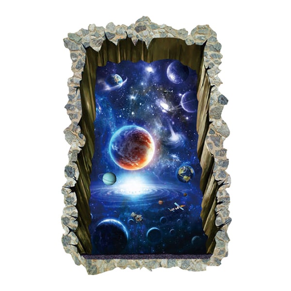 Floorsticker Wallsticker Med Udsigt Til Universet Stort Hul