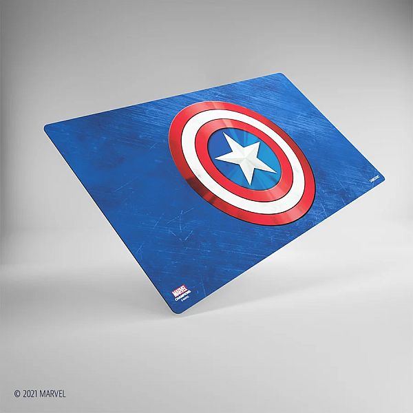 Gamegenic Spillem 195 165 Tte: Marvel Champions Prime Game Mat Captain America