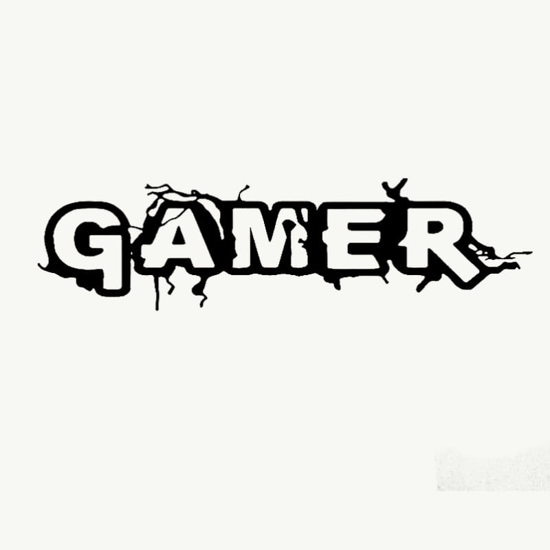 Kæmpe Gamer Wallsticker Gaming Wallsticker Med Apos Gamer Apos Banket Ind Væggen 58x168cm