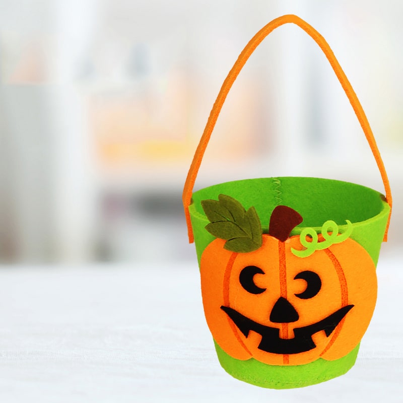 Græskarspand Filt Perfekt Slikspand Til Trick Or Treat Ngd-07