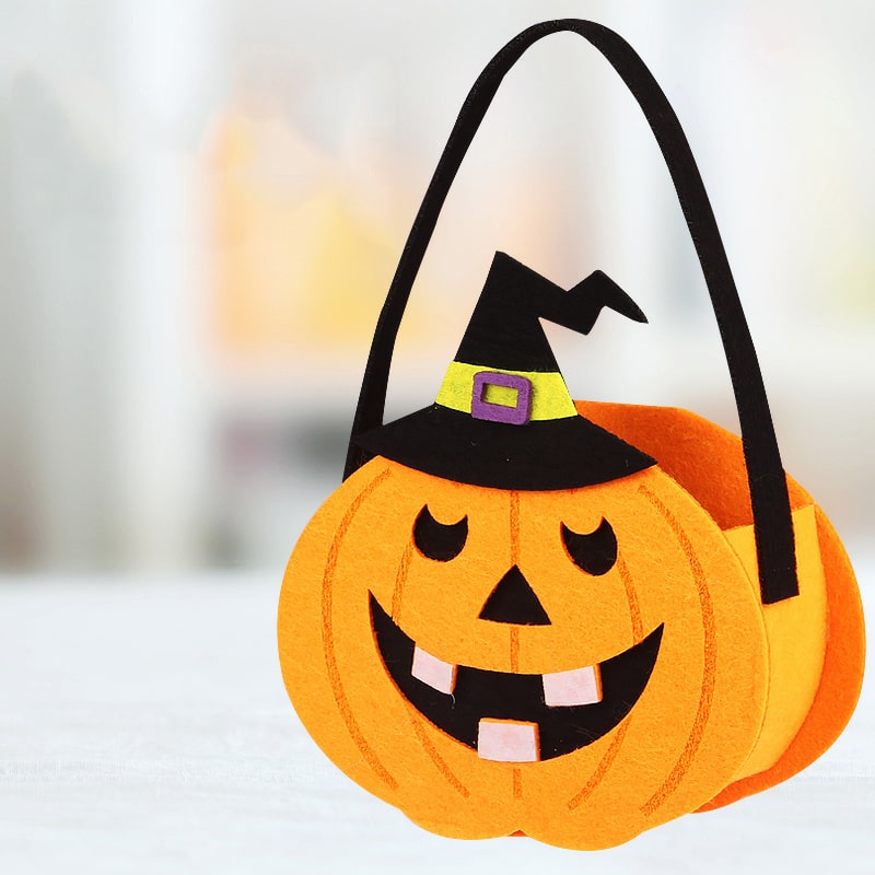 Græskarspand Filt Perfekt Slikspand Til Trick Or Treat Ngd-13