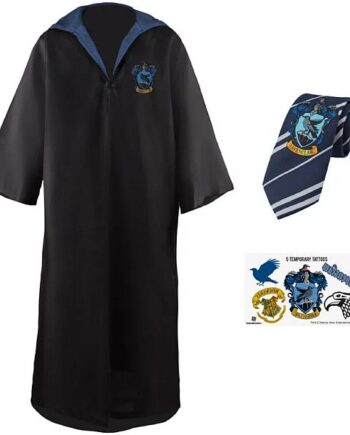 Harry Potter Budget Line Robe  Necktie    Tattoo Set Ravenclaw Size: Large