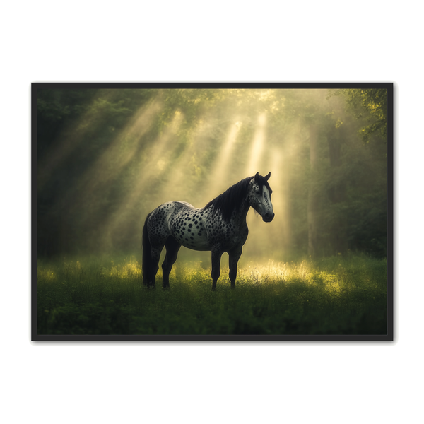 Hest Plakat 14 Plettet Skønhed   Skovens Lys