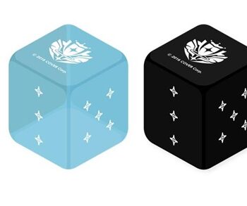Hololive Official Card Game: Official Dice Light Blue   Black   -piece Set