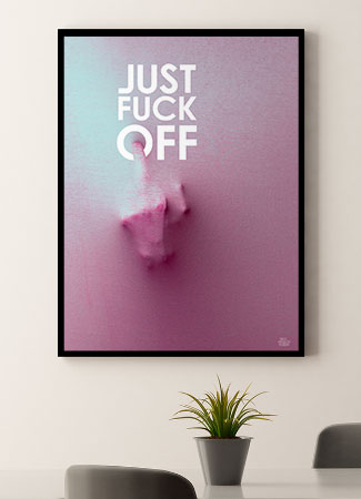 Just Fuck Off Håndtegn 21 29 A4 Kr 199 -