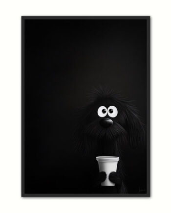 Kaffe Plakat 74 Hund Og Morgenkaffe