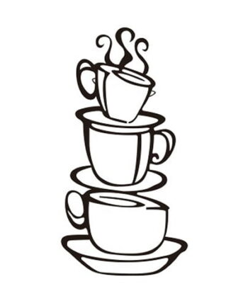 Kaffekopper Wallsticker