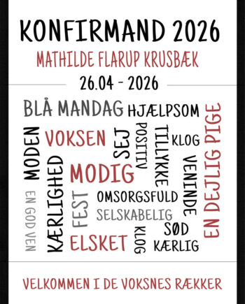 Konfirmand Plakat   Pige