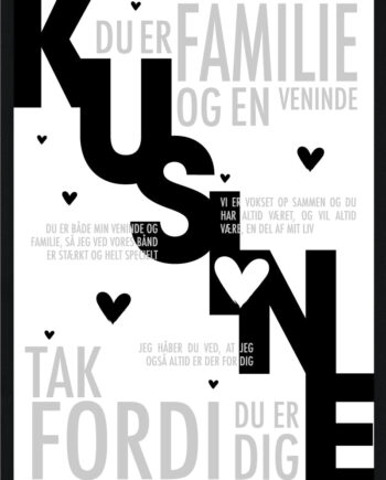 Kusine Plakat Personlig Plakat