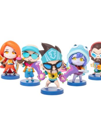 League Of Legends Collectible Figure Set 09: Pool Party Team Minis Leona  Graves  Lee Sin  Lulu  Draven  Special Edition