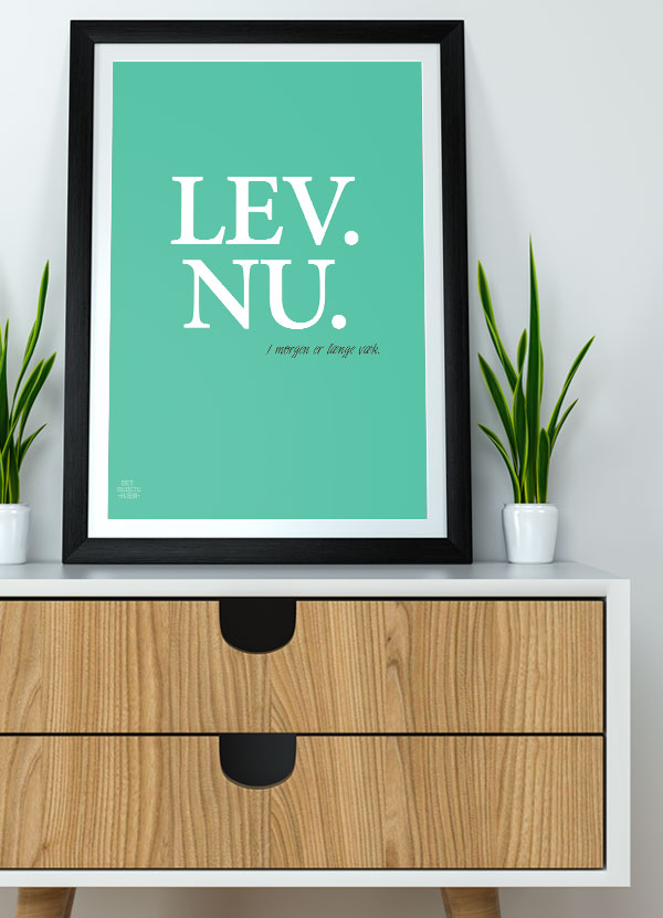 Lev Nu-plakat Grøn 21 29 A4 Kr 199 -