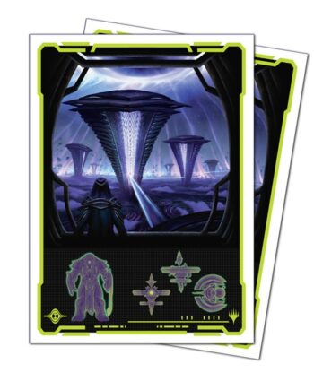 105 Lommer  Magic Edge Of Eternities: Black Mythic Apex Matte Deck Protector Sleeves Ultra Pro  38858