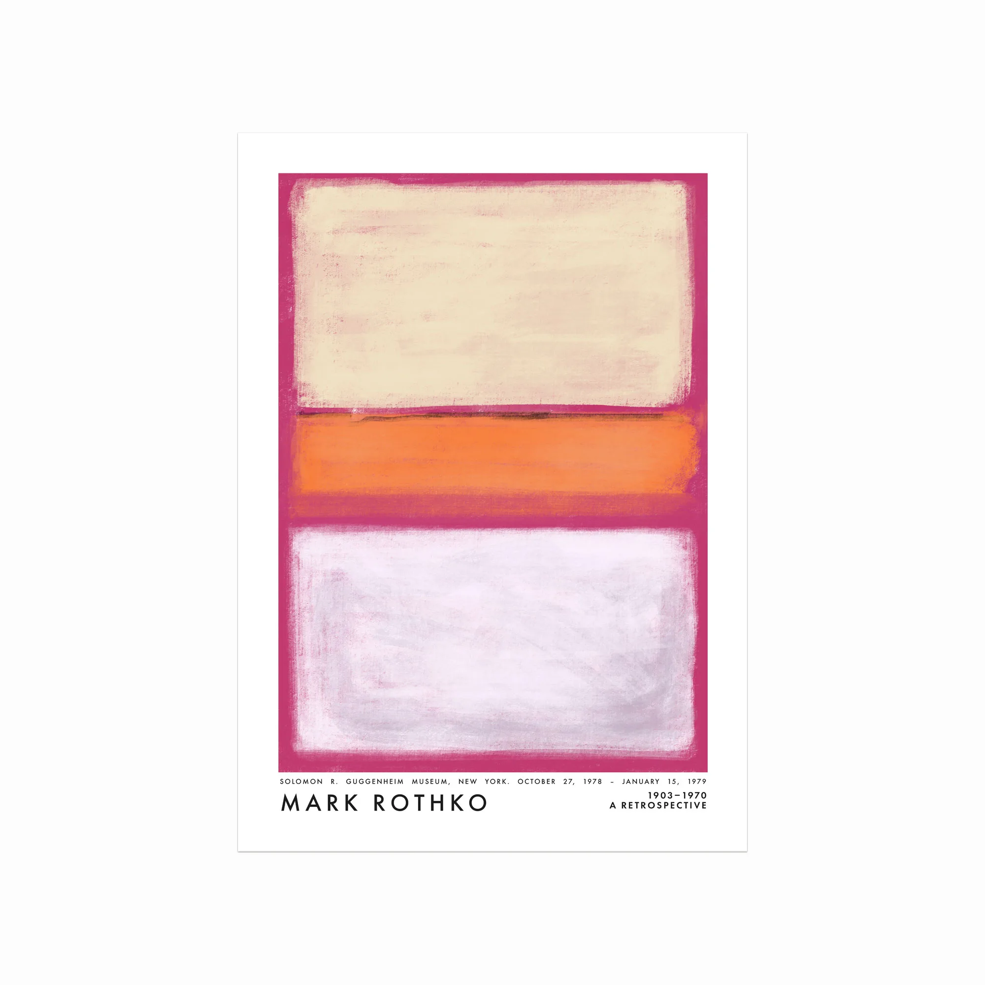 Mark Rothko Plakat White Orange Pink