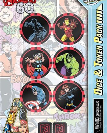 Marvel Heroclix Avengers 60th Anniversary Dice   Token Pack