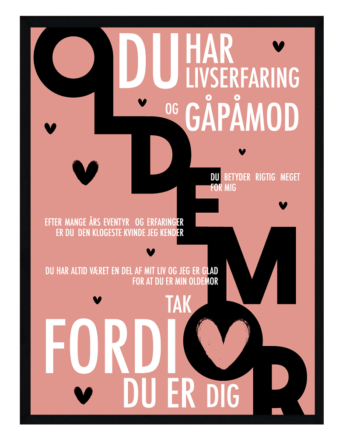 Oldemor Plakat Personlig Plakat