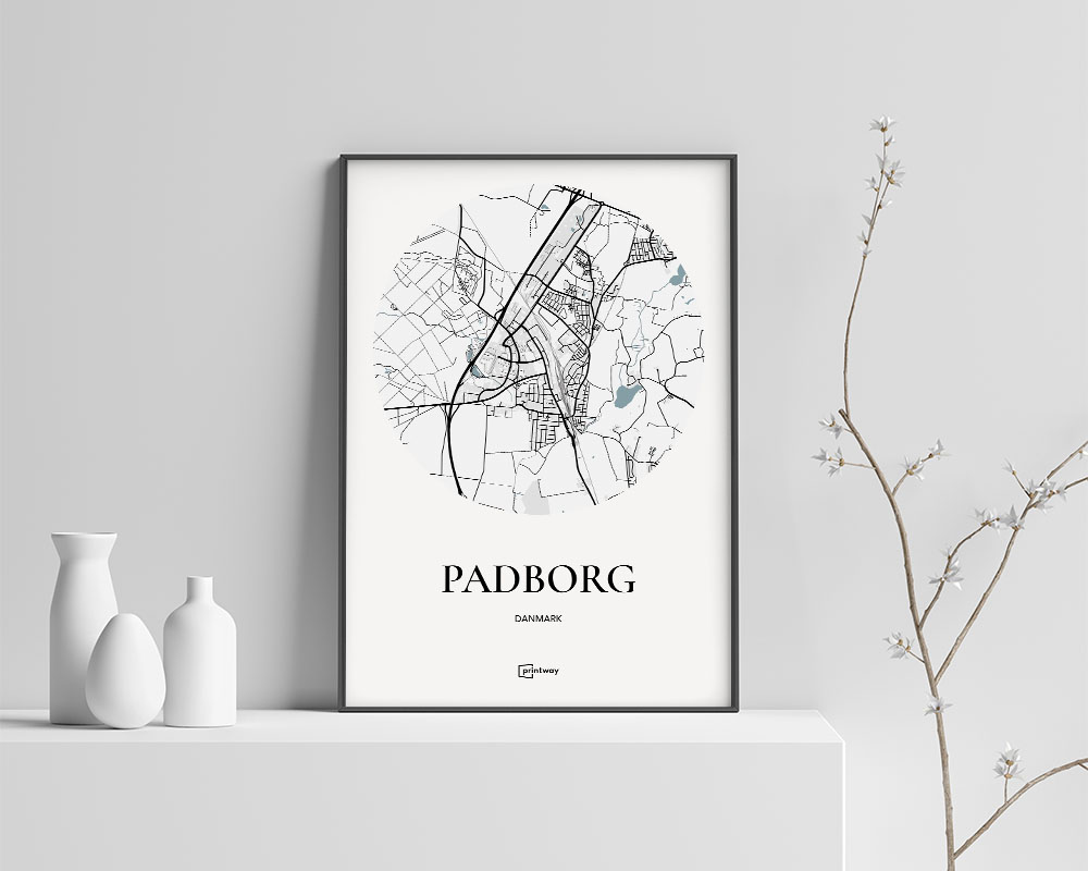 Padborg Plakaten Rundt Kort Hvid 60 84 Cm A1