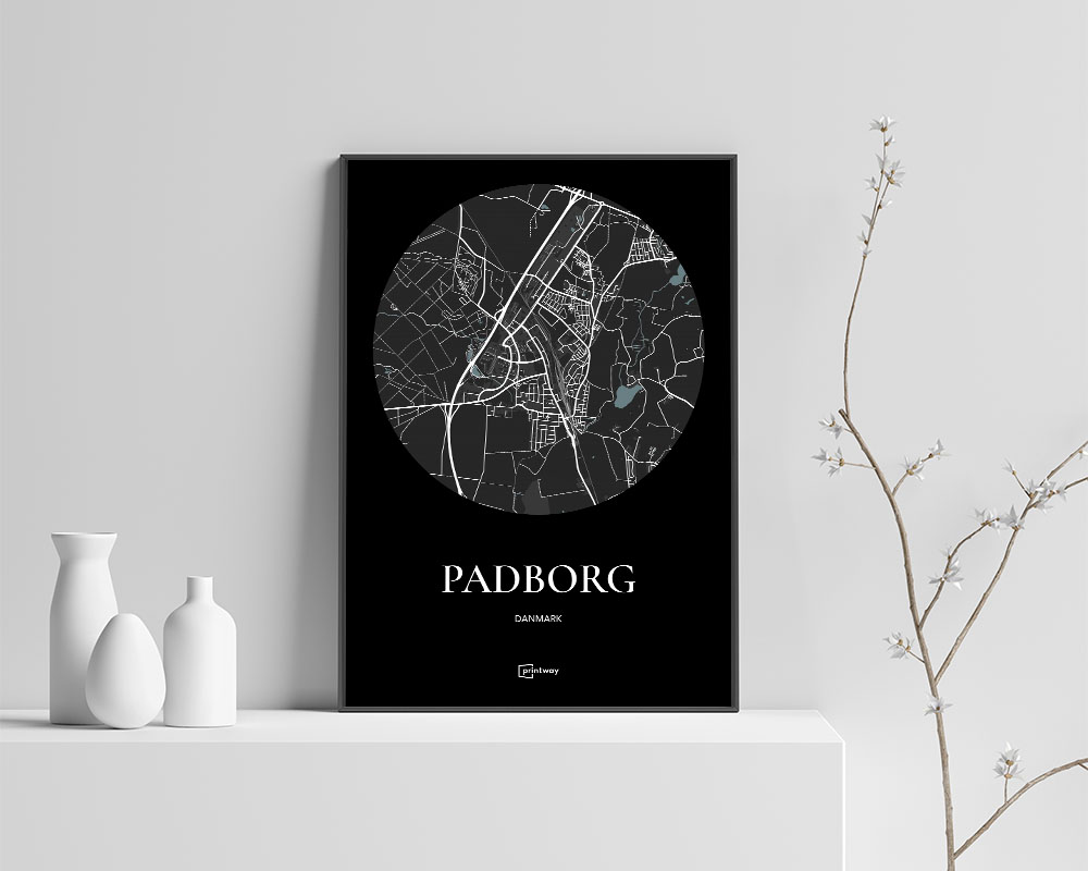 Padborg Plakaten Rundt Kort Sort 21 30 Cm A4