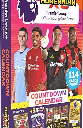 Panini Adrenalyn  : Premier League 2024 2025 Pakkekalender Med 24   195 165 Ger Fodboldkort-julekalender