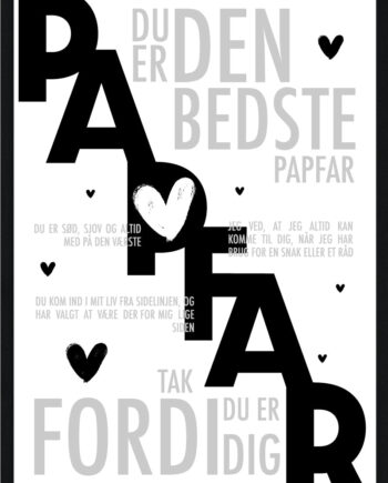 Papfar Plakat Personlig Plakat
