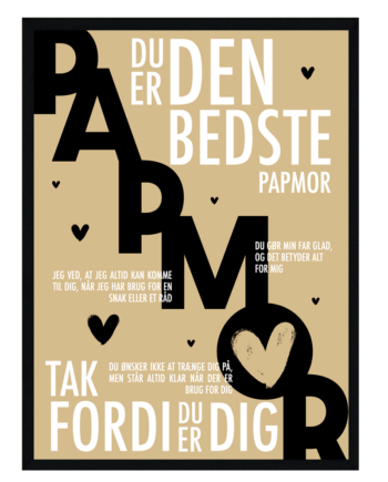 Papmor Plakat Personlig Plakat