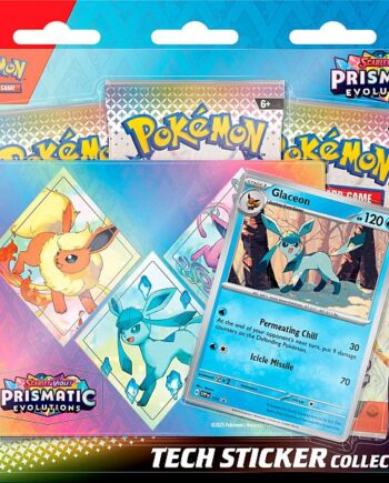Pokemon Blister Pack Scarlet   Violet: Prismatic Evolutions Tech Sticker Collection Blister: Glaceon    Boosters