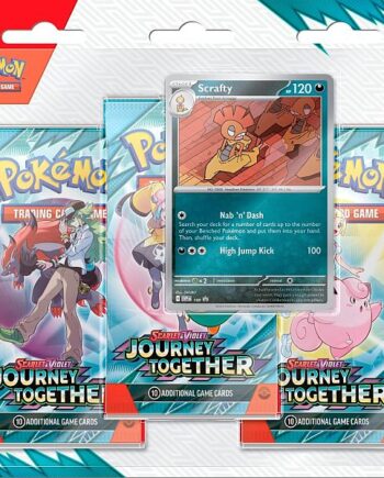 Pokemon Blister Pack  -pack:   Scarlet   Violet: Journey Together Booster Pakker   Scrafty Black Star Promo