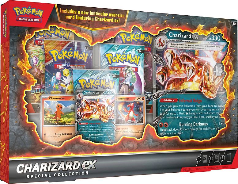Pokemon  Ex Box: Charizard Ex Special Collection  2025     Boosters