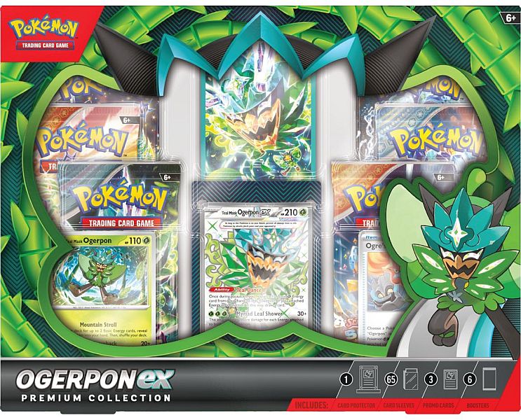Pokemon  Ex Box: Ogerpon Ex Premium Collection  2024     Boosters