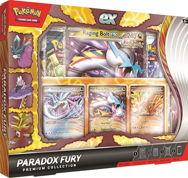 Pokemon  Ex Box: Paradox Fury Premium Collection  2024     Boosters