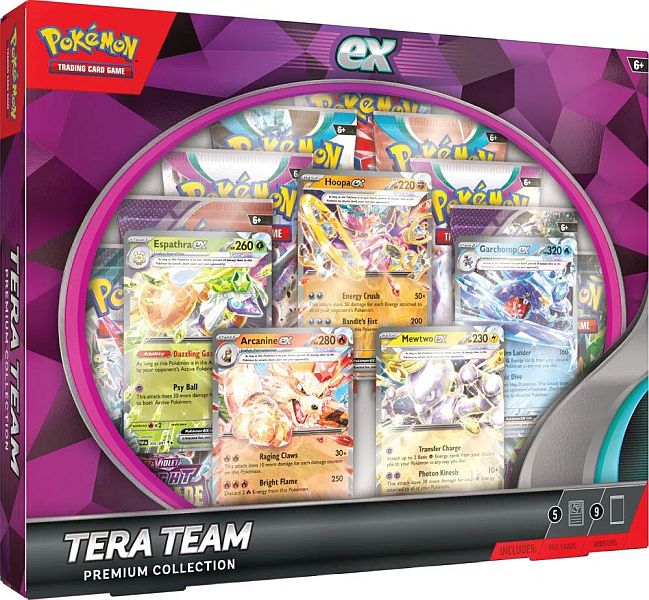 Pokemon  Ex Box: Tera Team Premium Collection  2024     Boosters