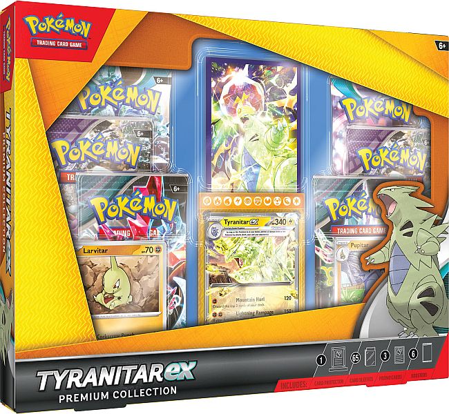 Pokemon  Ex Box: Tyranitar Ex Premium Collection  2024     Boosters