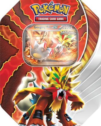 Pokemon Tin Kasse 2024 Wave   Fall: Gouging Fire Ex  Ancient Entei  Paradox Destinies Collector   Tin Box    Boosters