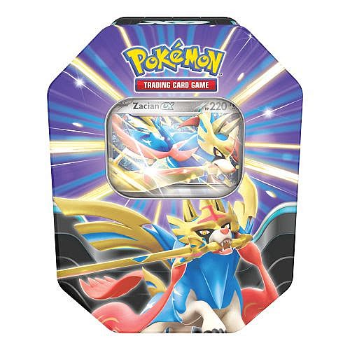 Pokemon Tin Kasse 2025 Wave   Summer: Zacian Ex Slashing Legends Collector   Tin Box    Boosters