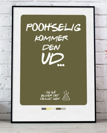 Poohselig-kommer-den-ud-toiletplakat 21   29    A4  Kr  199 -