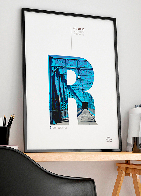 Randers-plakat Den Blå Bro 21 29 A4 Kr 199 -