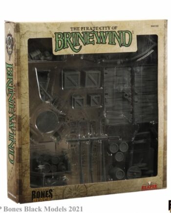 Reaper Bones Black: Pirate City Of Brinewind Plastic Miniature Deluxe Boxed Set