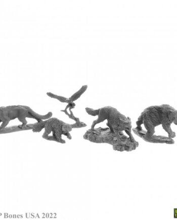 Reaper Bones Usa Dungeon Dwellers: Animal Companions     Plastic Miniatures